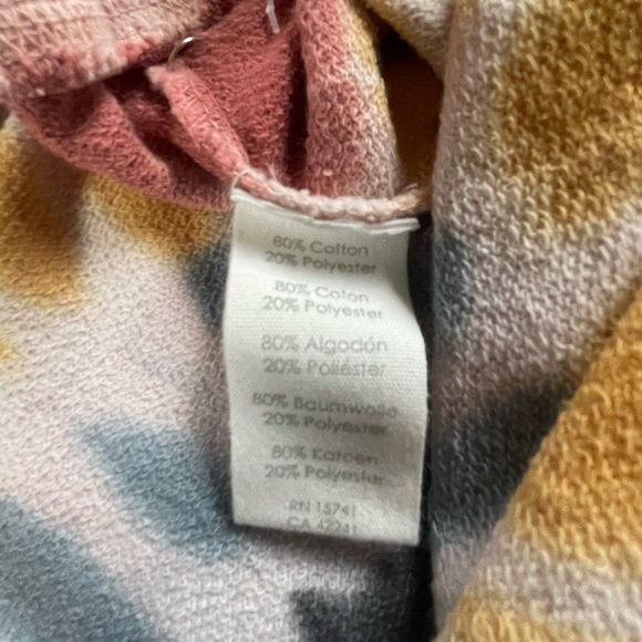 P.J. Salvage Red and White Tie-Dye Shorts XL - Picture 5 of 10